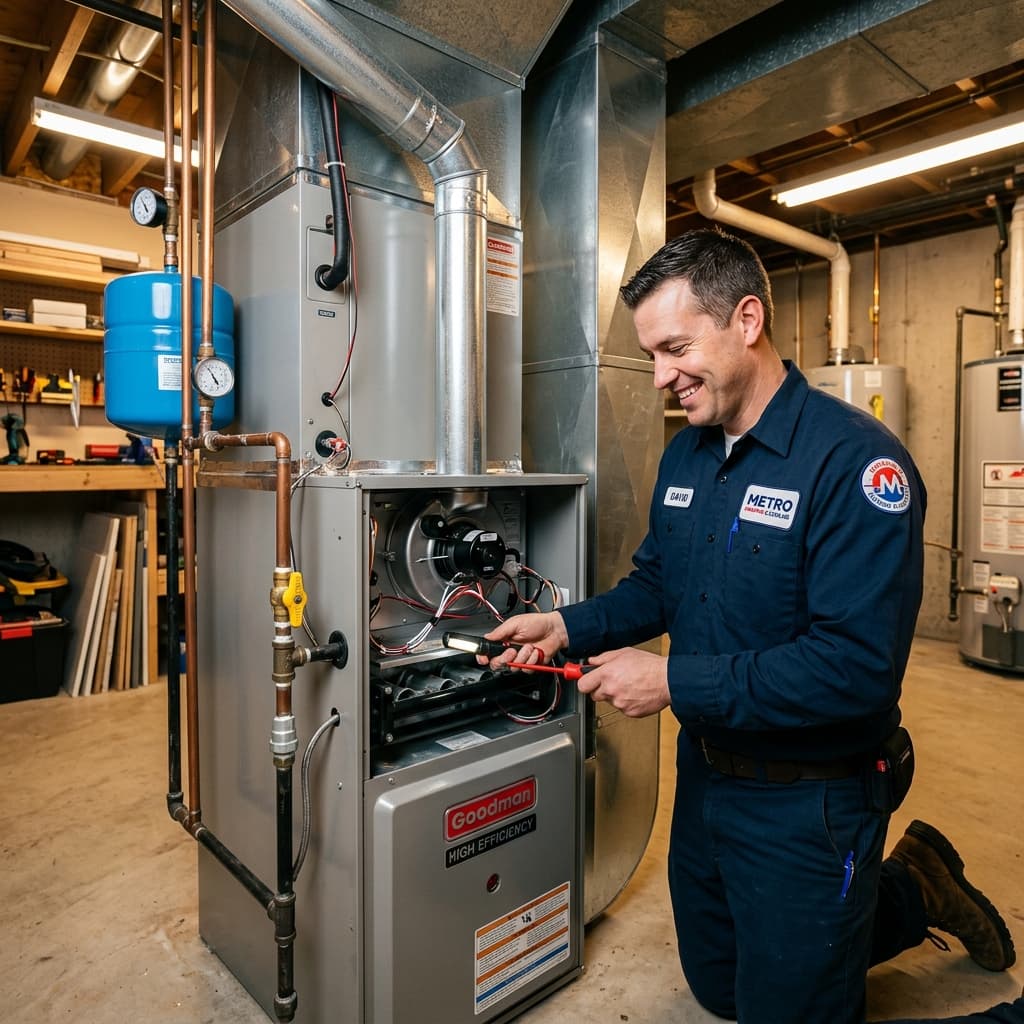 TSSA-licensed technician on an emergency no-heat furnace call in Toronto